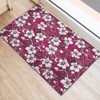 Piqi Bula Fiji Rubber Doormat Fijian Tapa Seamless Hibiscus - Polynesian Pride