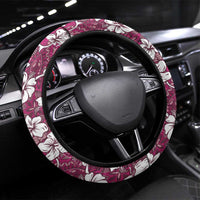 Piqi Bula Fiji Steering Wheel Cover Fijian Tapa Seamless Hibiscus - Polynesian Pride