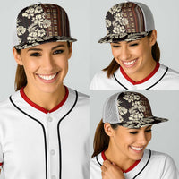 Bula Fiji Masi Baseball Net Cap Tapa Tropical Hibiscus Half Stylized - Polynesian Pride