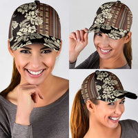 Bula Fiji Masi Classic Cap Tapa Tropical Hibiscus Half Stylized - Polynesian Pride