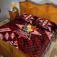 Malo e lelei Tonga Quilt Bed Set Tongan Ngatu Pattern Red Version LT14 - Polynesian Pride