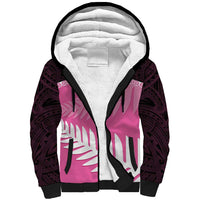 Custom New Zealand Aotearoa Cricket Sherpa Hoodie Go White Silver Fern