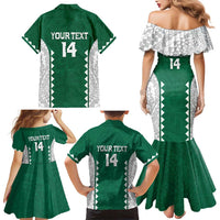 Custom Hawaii Volleyball Family Matching Mermaid Dress and Hawaiian Shirt Hawaiian Kakau Pattern