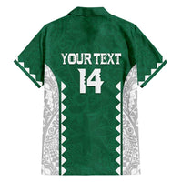 Custom Hawaii Volleyball Family Matching Puletasi and Hawaiian Shirt Hawaiian Kakau Pattern