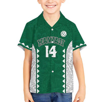 Custom Hawaii Volleyball Kid Hawaiian Shirt Hawaiian Kakau Pattern