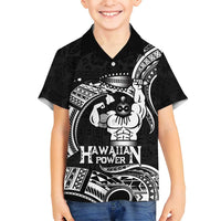 Black Hawaii Ikaika Warrior Family Matching Tank Maxi Dress and Hawaiian Shirt Hawaiian Power