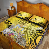 Polynesia Easter Day Quilt Bed Set He Is Risen Lilium Longiflorum Polynesian Pattern