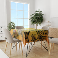 Polynesia Easter Day Tablecloth He Is Risen Lilium Longiflorum Polynesian Pattern