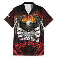 Fautasi Race Day American Samoa Family Matching Mermaid Dress and Hawaiian Shirt Bald Eagle Polynesian Tattoo