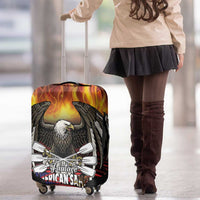 Fautasi Race Day American Samoa Luggage Cover Bald Eagle Polynesian Tattoo