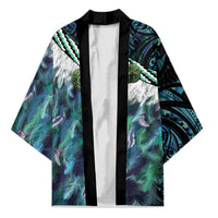 Turquoise Traditional Cloak Aotearoa Kimono Maori Paua Shell Korowai Pattern - Polynesian Pride