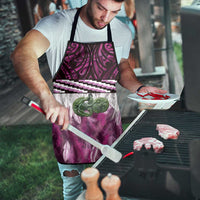 Pink Traditional Cloak Aotearoa Apron Maori Paua Shell Korowai Pattern - Polynesian Pride