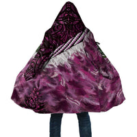 Pink Traditional Cloak Aotearoa Cloak Maori Paua Shell Korowai Pattern - Polynesian Pride