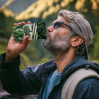 Green Traditional Cloak Aotearoa 4 in 1 Can Cooler Tumbler Maori Paua Shell Korowai Pattern