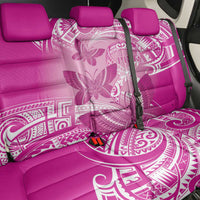 Polynesia Breast Cancer Awareness Back Car Seat Cover Think Pink Ribbon Polynesian Butterflies