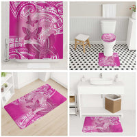 Polynesia Breast Cancer Awareness Bathroom Set Think Pink Ribbon Polynesian Butterflies