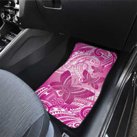 Personalised Polynesia Breast Cancer Awareness Car Mats Think Pink Ribbon Polynesian Butterflies