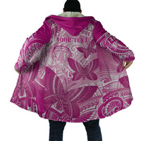 Personalised Polynesia Breast Cancer Awareness Cloak Think Pink Ribbon Polynesian Butterflies