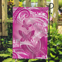 Polynesia Breast Cancer Awareness Garden Flag Think Pink Ribbon Polynesian Butterflies