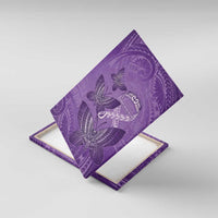 Polynesia Lupus Awareness Month Canvas Wall Art Warrior Purple Ribbon Polynesian Butterflies