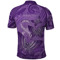 Personalised Polynesia Lupus Awareness Month Polo Shirt Warrior Purple Ribbon Polynesian Butterflies