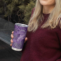 Personalised Polynesia Lupus Awareness Month Tumbler Cup Warrior Purple Ribbon Polynesian Butterflies