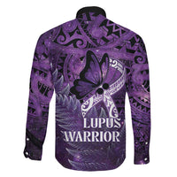 Lupus Awareness Month New Zealand Family Matching Long Sleeve Bodycon Dress and Hawaiian Shirt Be Strong Warrior Maori Silver Fern LT14 - Polynesian Pride