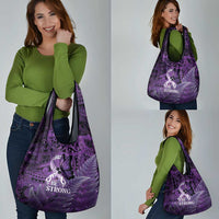 Lupus Awareness Month New Zealand Grocery Bag Be Strong Warrior Maori Silver Fern