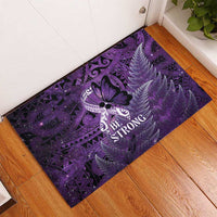Lupus Awareness Month New Zealand Rubber Doormat Be Strong Warrior Maori Silver Fern