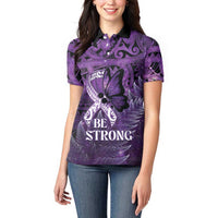 Lupus Awareness Month New Zealand Women Polo Shirt Be Strong Warrior Maori Silver Fern LT14 - Polynesian Pride