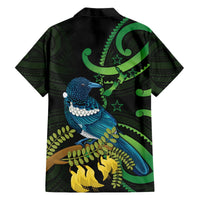 New Zealand Tui Bird Hawaiian Shirt Aotearoa Maori With Kowhai Flowers LT14 - Polynesian Pride