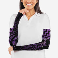 Purple Matariki New Zealand Arm Sleeves Maori Poutama Galaxy Vibes - Polynesian Pride