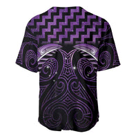 Purple Matariki New Zealand Baseball Jersey Maori Poutama Galaxy Vibes