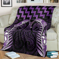 Purple Matariki New Zealand Blanket Maori Poutama Galaxy Vibes