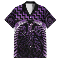 Purple Matariki New Zealand Family Matching Puletasi and Hawaiian Shirt Maori Poutama Galaxy Vibes