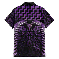 Purple Matariki New Zealand Family Matching Puletasi and Hawaiian Shirt Maori Poutama Galaxy Vibes