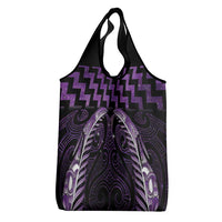 Purple Matariki New Zealand Grocery Bag Maori Poutama Galaxy Vibes