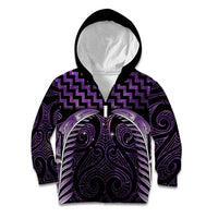 Purple Matariki New Zealand Kid Hoodie Maori Poutama Galaxy Vibes