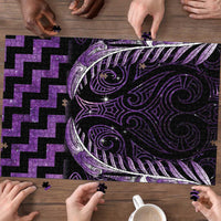 Purple Matariki New Zealand Puzzle Maori Poutama Galaxy Vibes - Polynesian Pride
