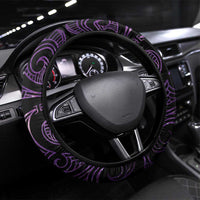 Purple Matariki New Zealand Steering Wheel Cover Maori Poutama Galaxy Vibes