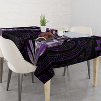 Purple Matariki New Zealand Tablecloth Maori Poutama Galaxy Vibes