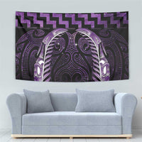 Purple Matariki New Zealand Tapestry Maori Poutama Galaxy Vibes