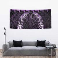 Purple Matariki New Zealand Tapestry Maori Poutama Galaxy Vibes