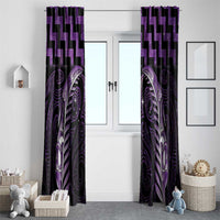 Purple Matariki New Zealand Window Curtain Maori Poutama Galaxy Vibes