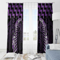 Purple Matariki New Zealand Window Curtain Maori Poutama Galaxy Vibes