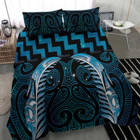 Blue Matariki New Zealand Bedding Set Maori Poutama Galaxy Vibes