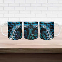 Blue Matariki New Zealand Ceramic Mug Maori Poutama Galaxy Vibes - Polynesian Pride