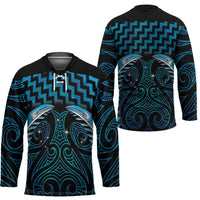 Blue Matariki New Zealand Hockey Jersey Maori Poutama Galaxy Vibes LT14 - Polynesian Pride