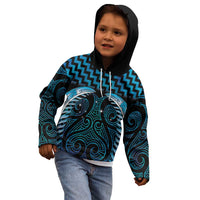 Blue Matariki New Zealand Kid Hoodie Maori Poutama Galaxy Vibes