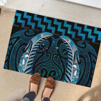 Blue Matariki New Zealand Rubber Doormat Maori Poutama Galaxy Vibes